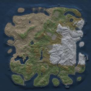 Thumbnail Rust Map: Procedural Map, Size: 4138, Seed: 466310247, 15 Monuments