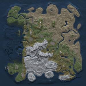 Thumbnail Rust Map: Procedural Map, Size: 5000, Seed: 739320114, 17 Monuments
