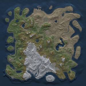 Thumbnail Rust Map: Procedural Map, Size: 4250, Seed: 8311912, 13 Monuments