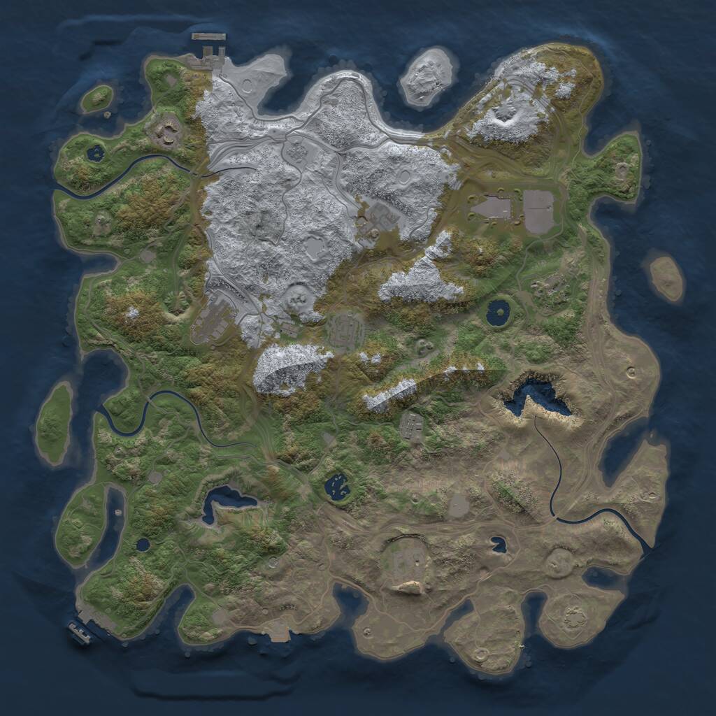 Rust Map: Procedural Map, Size: 4250, Seed: 2064723096, 15 Monuments