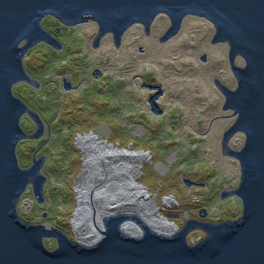 Rust Map: Procedural Map, Size: 4500, Seed: 67893418, 15 Monuments