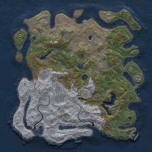Thumbnail Rust Map: Procedural Map, Size: 4200, Seed: 828436, 14 Monuments