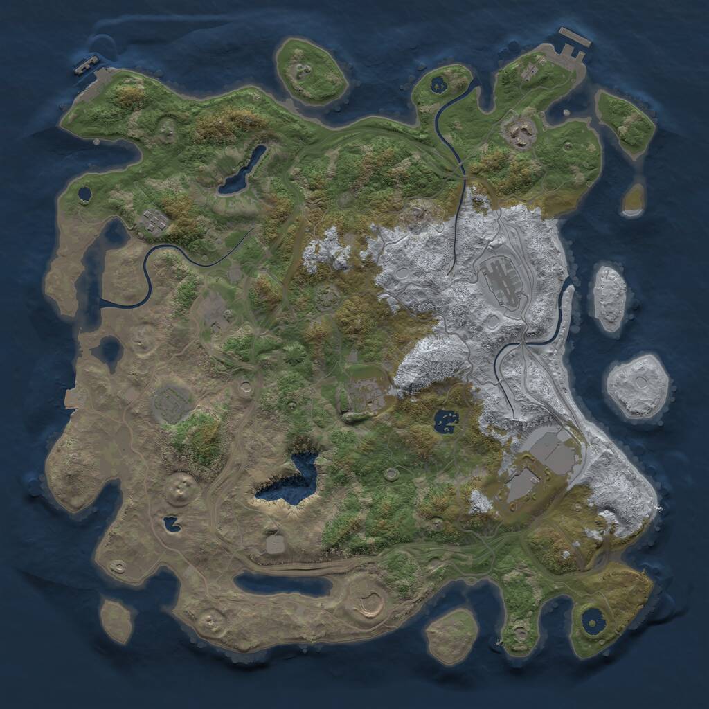 Rust Map: Procedural Map, Size: 4250, Seed: 716574763, 14 Monuments