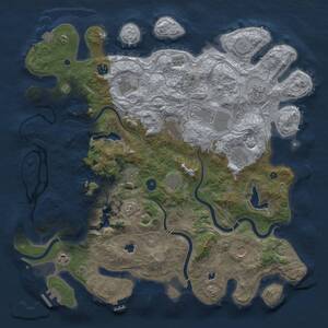 Thumbnail Rust Map: Procedural Map, Size: 4500, Seed: 2135046839, 17 Monuments