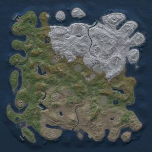 Thumbnail Rust Map: Procedural Map, Size: 4500, Seed: 2135046839, 16 Monuments