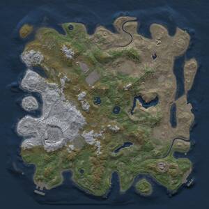 Thumbnail Rust Map: Procedural Map, Size: 4000, Seed: 593215952, 15 Monuments