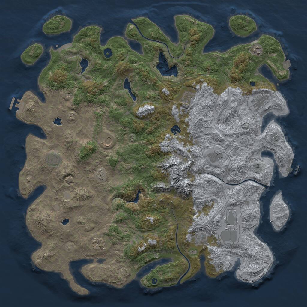 Rust Map: Procedural Map, Size: 5000, Seed: 1792199732, 17 Monuments