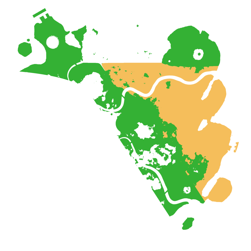 Biome Rust Map: Procedural Map, Size: 3500, Seed: 498614107