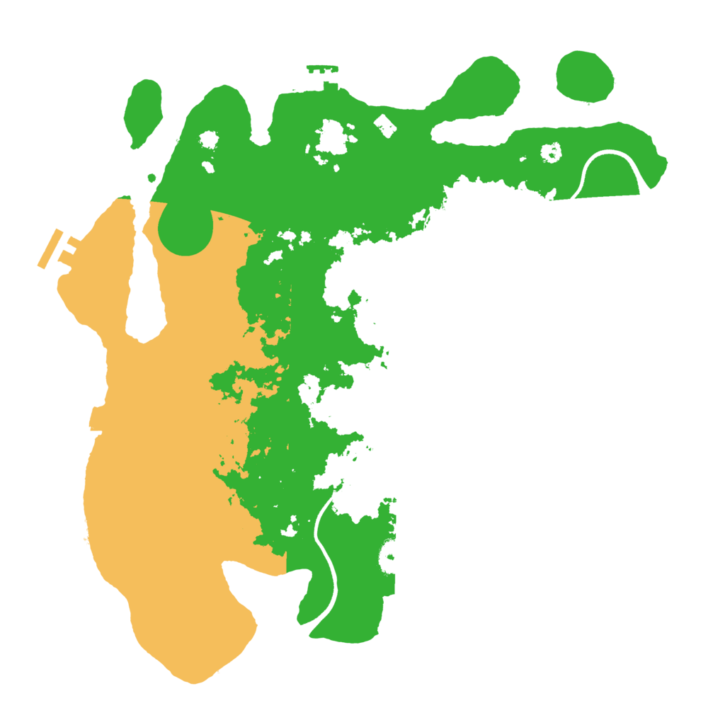 Biome Rust Map: Procedural Map, Size: 3500, Seed: 41207825
