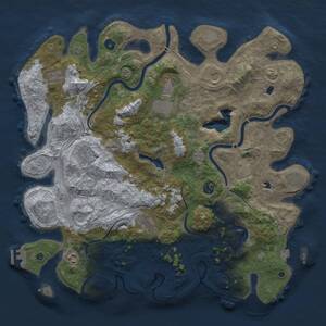 Thumbnail Rust Map: Procedural Map, Size: 4500, Seed: 295430, 16 Monuments