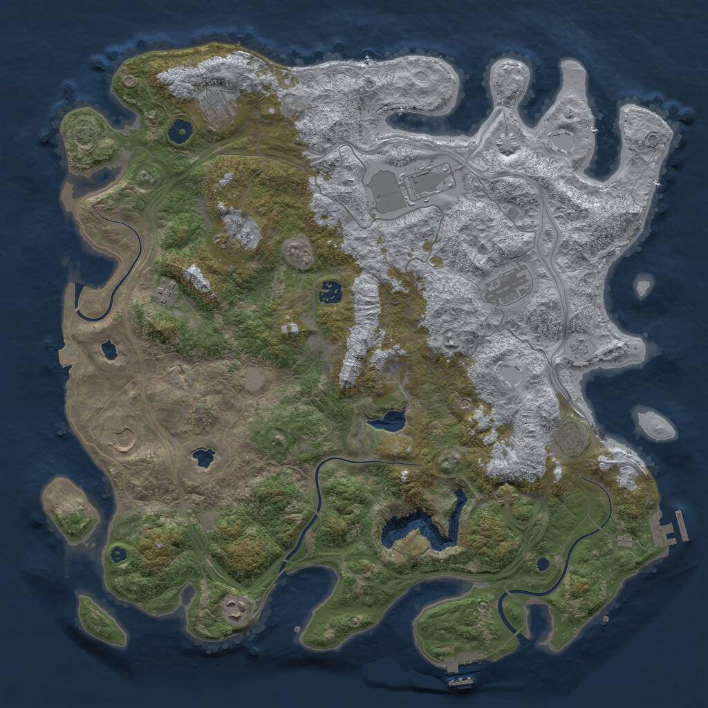 Rust Map: Procedural Map, Size: 4501, Seed: 1294533, 15 Monuments
