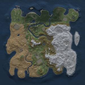 Thumbnail Rust Map: Procedural Map, Size: 4050, Seed: 115182097, 18 Monuments