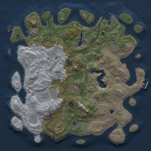 Thumbnail Rust Map: Procedural Map, Size: 4250, Seed: 821564401, 16 Monuments