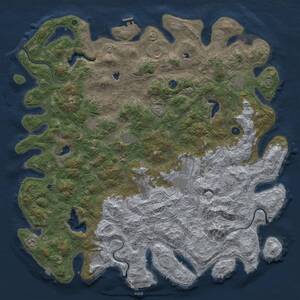 Thumbnail Rust Map: Procedural Map, Size: 5500, Seed: 498314, 17 Monuments