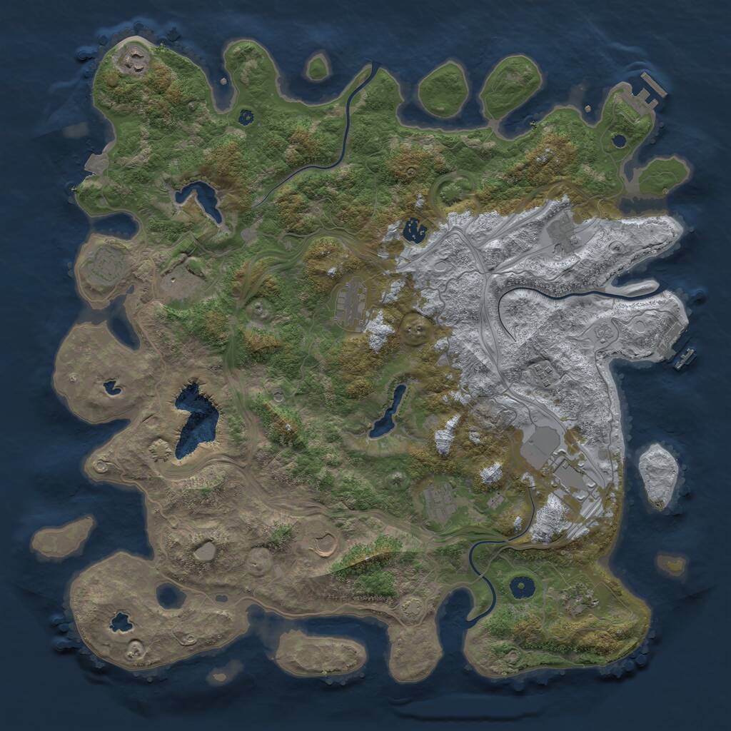 Rust Map: Procedural Map, Size: 4620, Seed: 1337, 17 Monuments