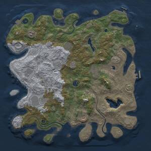 Thumbnail Rust Map: Procedural Map, Size: 4100, Seed: 29022738, 15 Monuments
