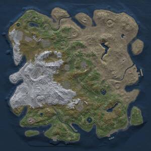 Thumbnail Rust Map: Procedural Map, Size: 4300, Seed: 1333380087, 16 Monuments