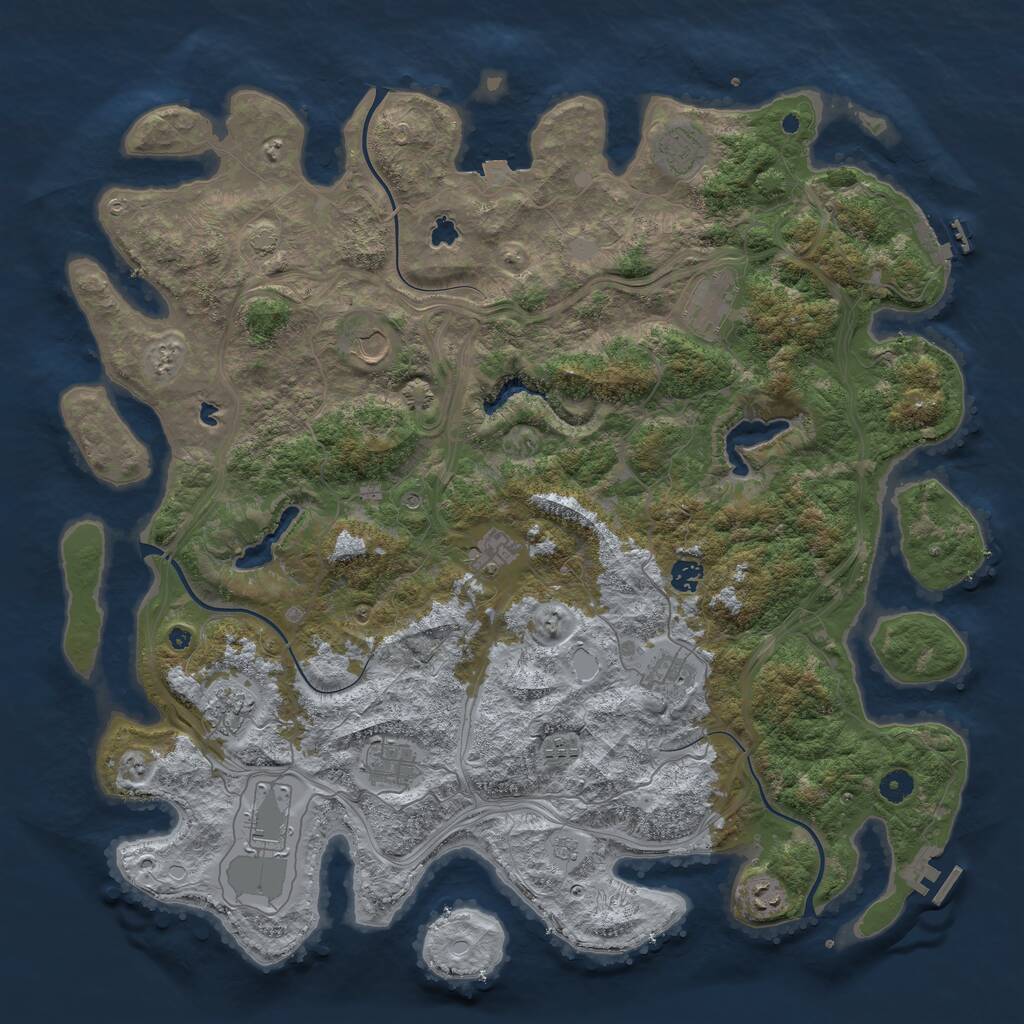 Rust Map: Procedural Map, Size: 4716, Seed: 6765, 17 Monuments