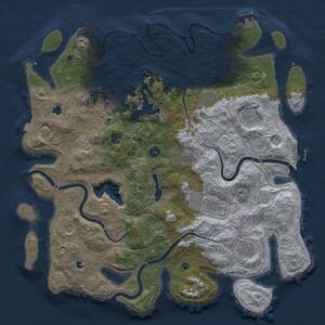 Thumbnail Rust Map: Procedural Map, Size: 4500, Seed: 1065549601, 17 Monuments