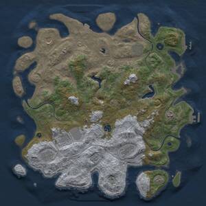 Thumbnail Rust Map: Procedural Map, Size: 4250, Seed: 15425141, 14 Monuments