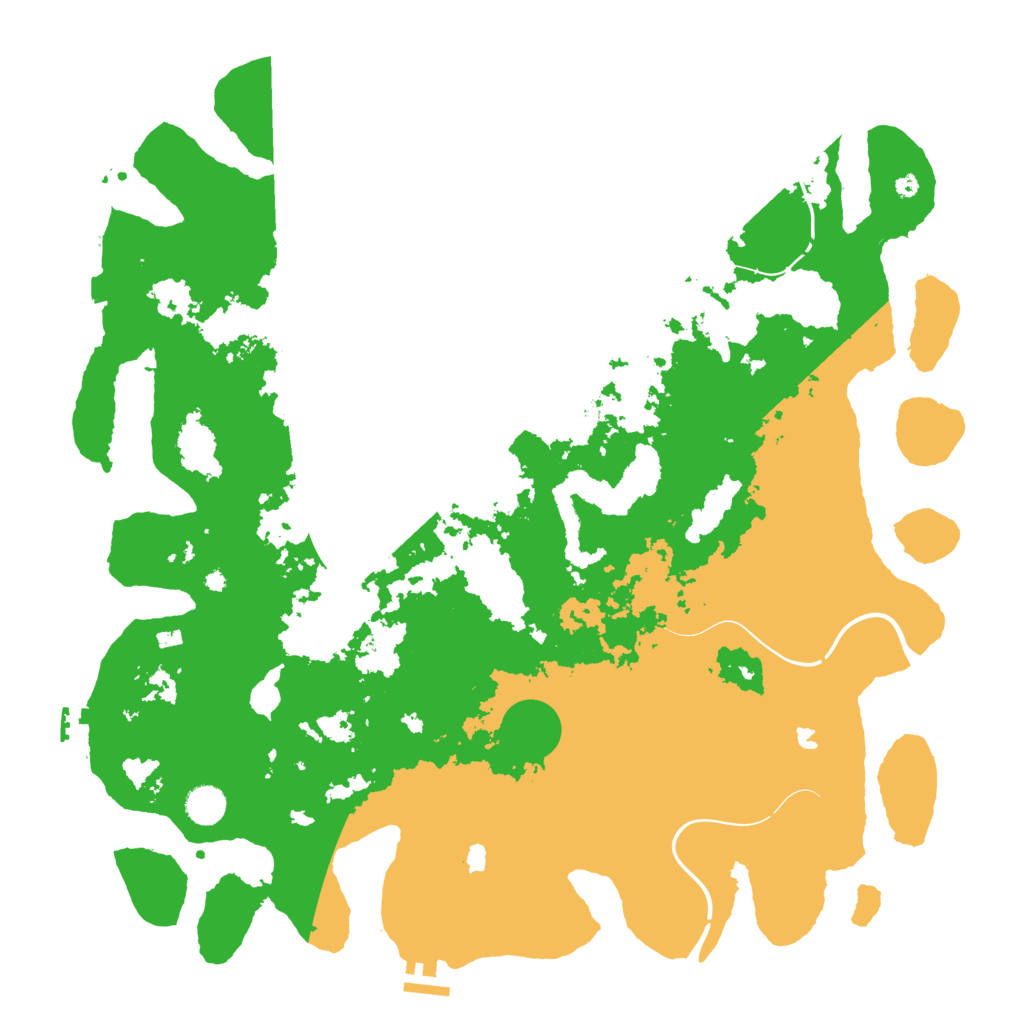 Biome Rust Map: Procedural Map, Size: 4500, Seed: 42425107