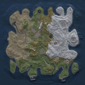 Thumbnail Rust Map: Procedural Map, Size: 3700, Seed: 694292854, 14 Monuments