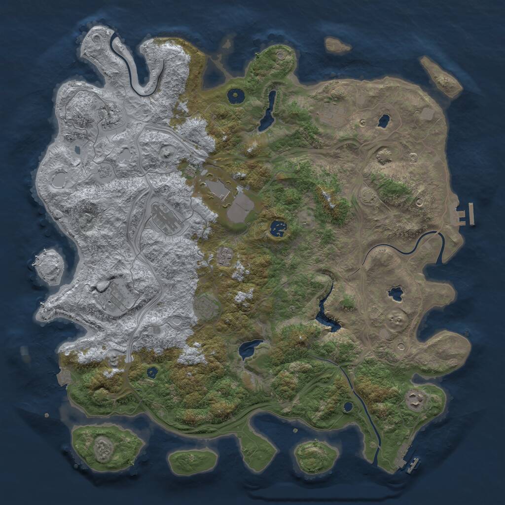 Rust Map: Procedural Map, Size: 4560, Seed: 93561003, 15 Monuments
