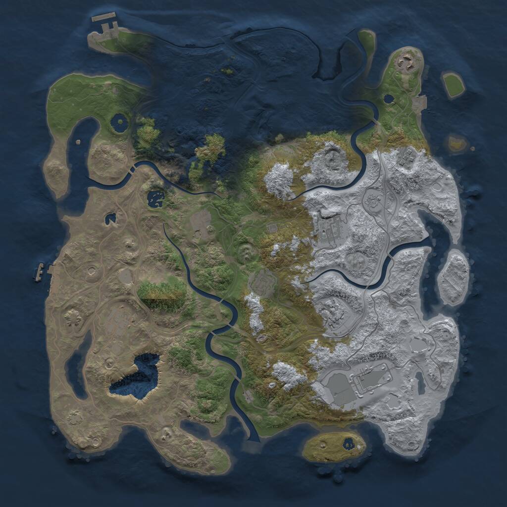 Rust Map: Procedural Map, Size: 4250, Seed: 254579272, 15 Monuments