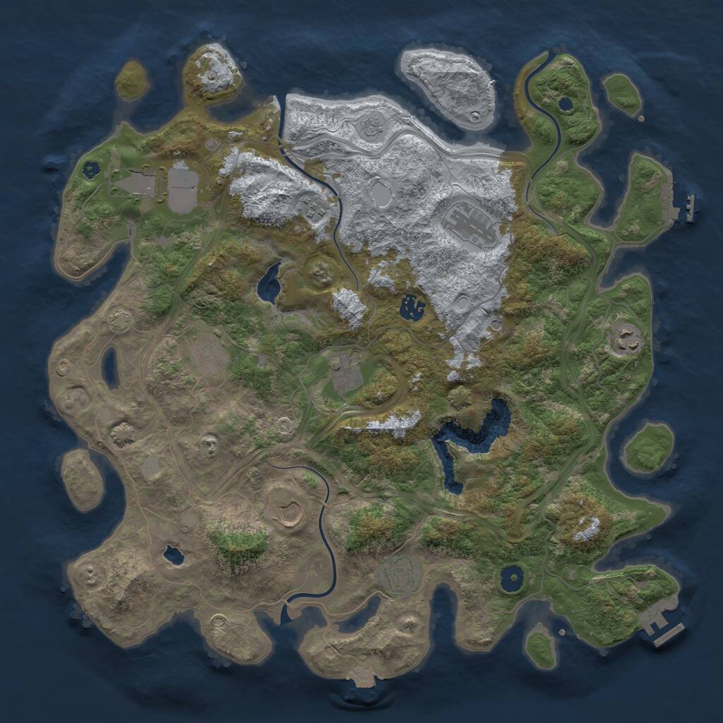 Rust Map: Procedural Map, Size: 4250, Seed: 1776105421, 15 Monuments