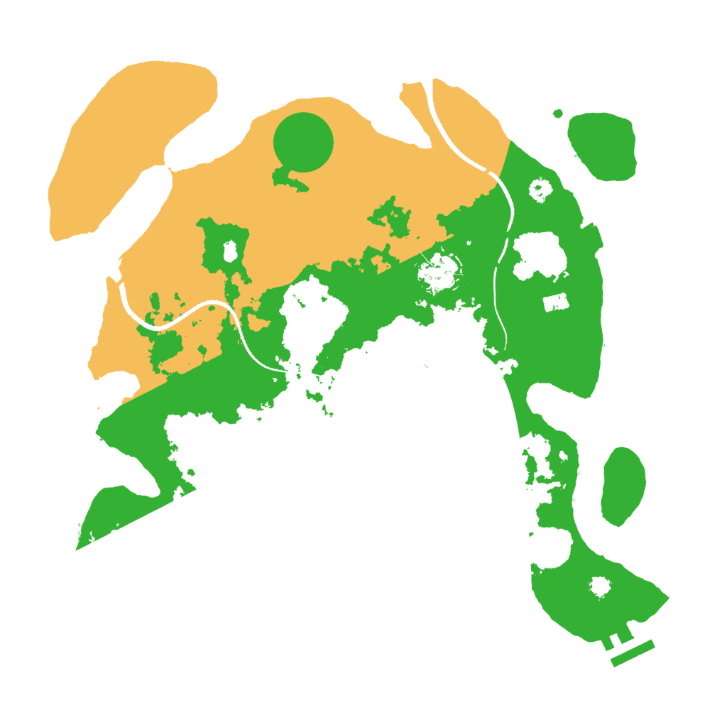 Biome Rust Map: Procedural Map, Size: 3200, Seed: 32568