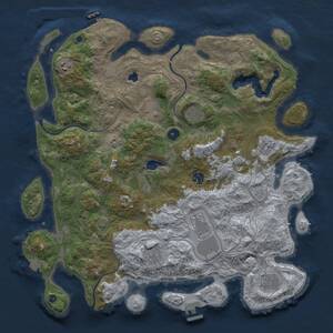 Thumbnail Rust Map: Procedural Map, Size: 4250, Seed: 2072556037, 14 Monuments