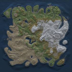 Thumbnail Rust Map: Procedural Map, Size: 4250, Seed: 252936421, 14 Monuments