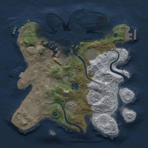Thumbnail Rust Map: Procedural Map, Size: 3000, Seed: 1341058964, 12 Monuments