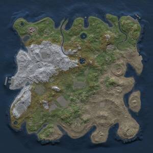 Thumbnail Rust Map: Procedural Map, Size: 3750, Seed: 1995226572, 16 Monuments