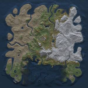 Thumbnail Rust Map: Procedural Map, Size: 5000, Seed: 1933529065, 17 Monuments