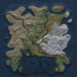 Thumbnail Rust Map: Procedural Map, Size: 3800, Seed: 7742791, 16 Monuments