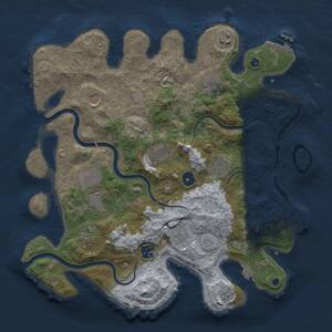 Thumbnail Rust Map: Procedural Map, Size: 3750, Seed: 2040513949, 16 Monuments