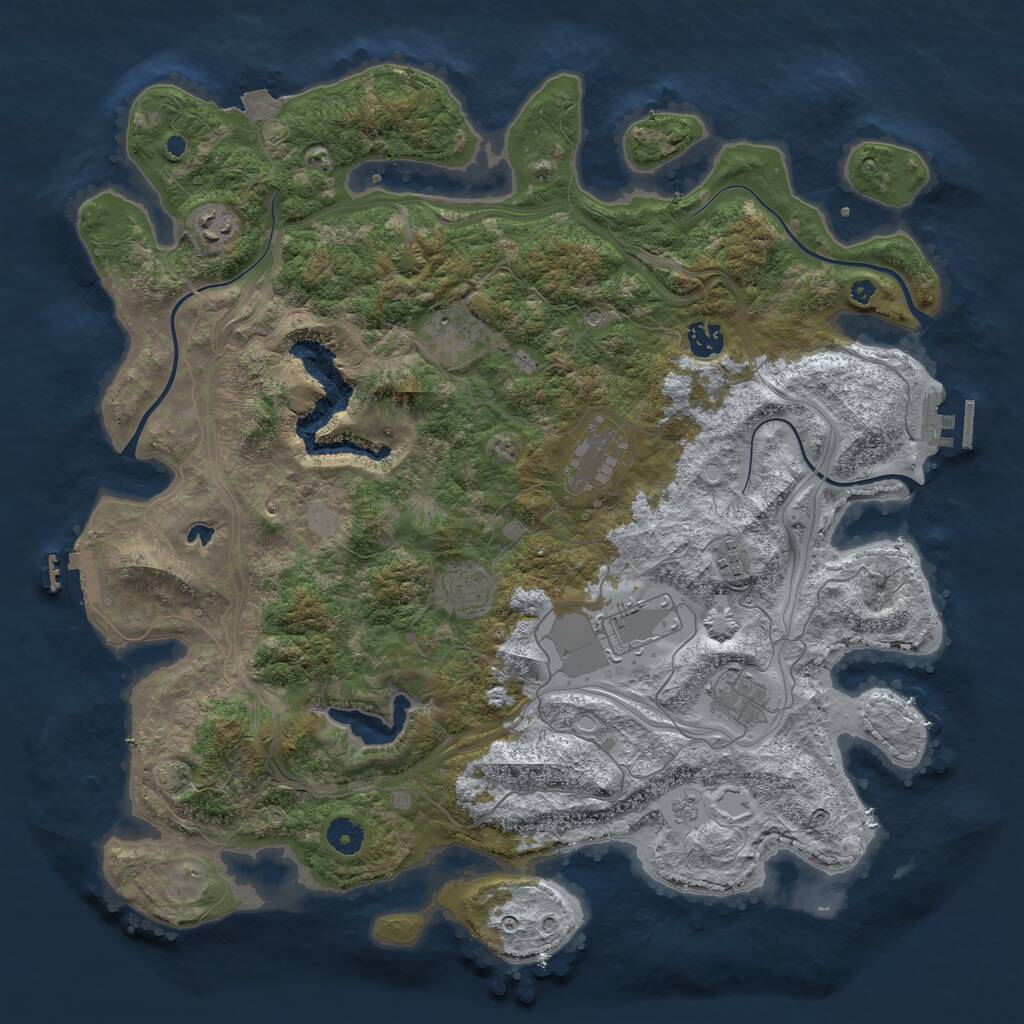 Rust Map: Procedural Map, Size: 4250, Seed: 12439, 14 Monuments