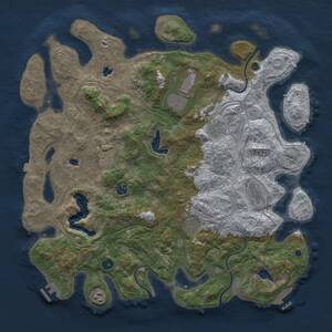 Thumbnail Rust Map: Procedural Map, Size: 4500, Seed: 206131656, 14 Monuments