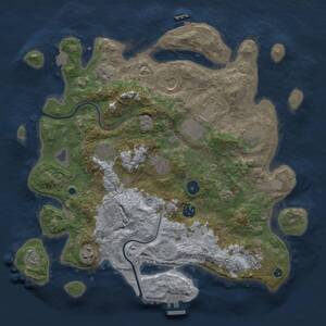 Thumbnail Rust Map: Procedural Map, Size: 3750, Seed: 466765192, 16 Monuments