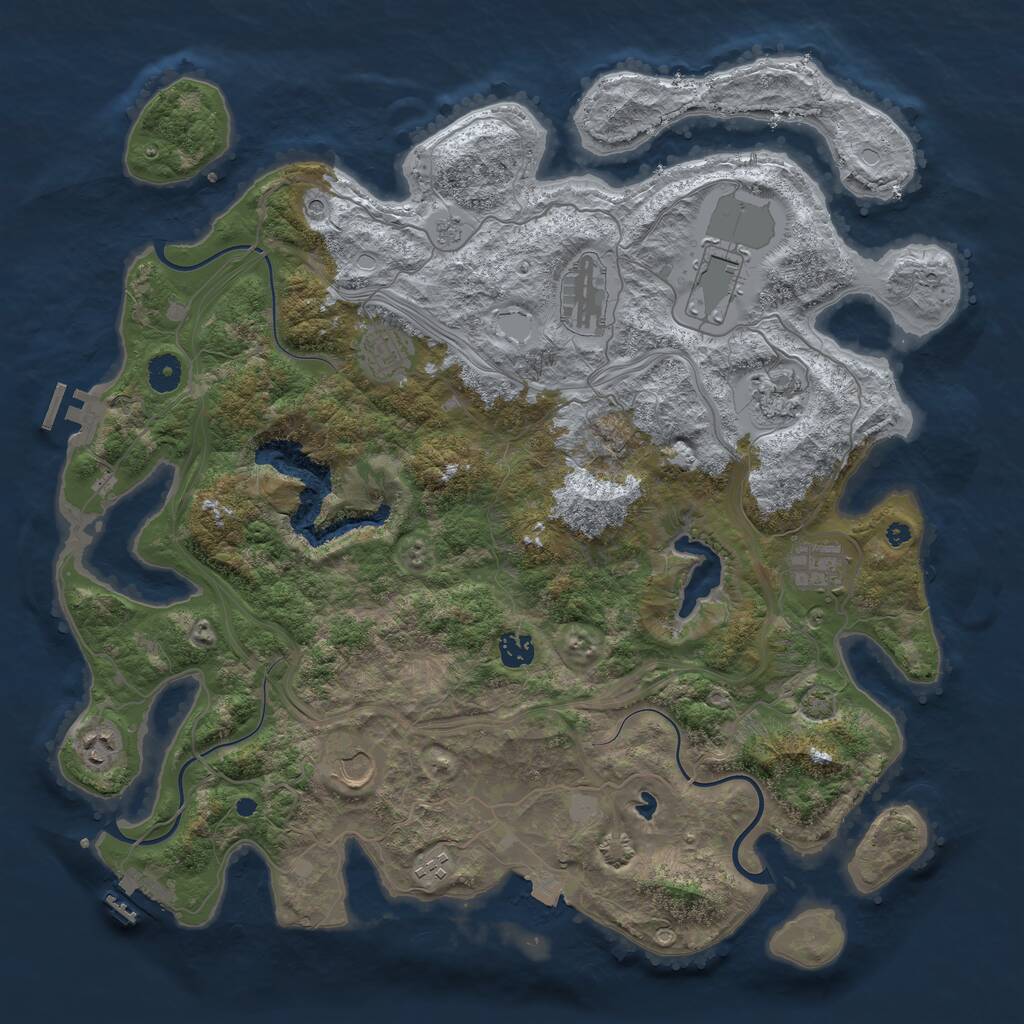 Rust Map: Procedural Map, Size: 4250, Seed: 1860070922, 15 Monuments