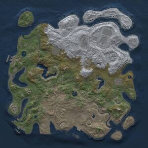 Thumbnail Rust Map: Procedural Map, Size: 4250, Seed: 1860070922, 15 Monuments