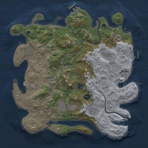 Thumbnail Rust Map: Procedural Map, Size: 3750, Seed: 1725894002, 15 Monuments