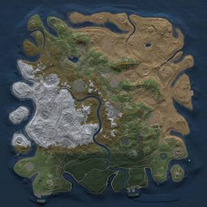 Thumbnail Rust Map: Procedural Map, Size: 4250, Seed: 946393369, 19 Monuments