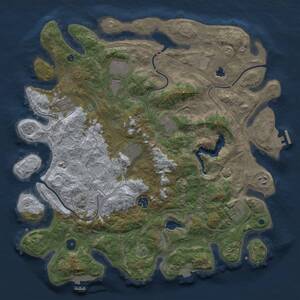 Thumbnail Rust Map: Procedural Map, Size: 4250, Seed: 946393369, 14 Monuments
