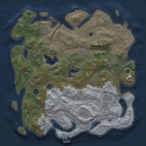 Thumbnail Rust Map: Procedural Map, Size: 4250, Seed: 850149270, 15 Monuments