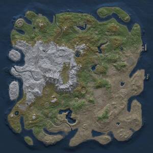 Thumbnail Rust Map: Procedural Map, Size: 5000, Seed: 849286552, 16 Monuments