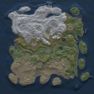 Thumbnail Rust Map: Procedural Map, Size: 3900, Seed: 787603320, 17 Monuments
