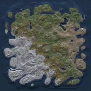 Thumbnail Rust Map: Procedural Map, Size: 4500, Seed: 1977831036, 16 Monuments