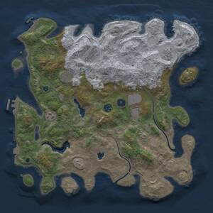 Thumbnail Rust Map: Procedural Map, Size: 4000, Seed: 275493504, 14 Monuments